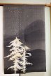 Photo3: Noren Mitsuru Japanese linen door curtain Kakishibuzome snow scene 88 x 150cm (3)
