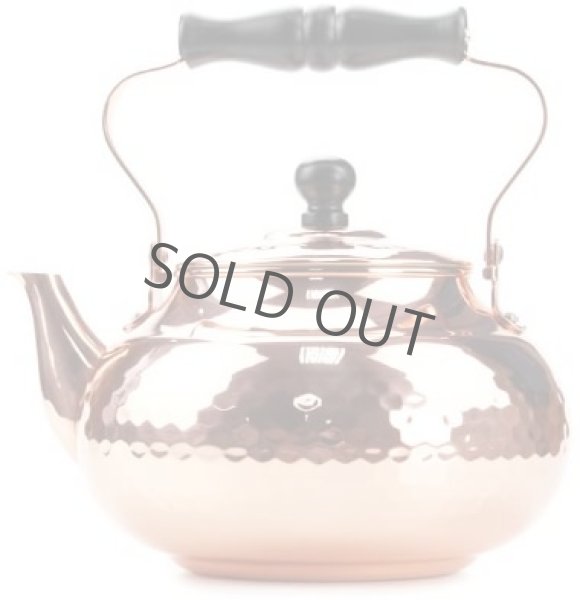 Photo6: Japanese Copper kettle hammered wan Shinkodou wooden handle 2.0L (6)