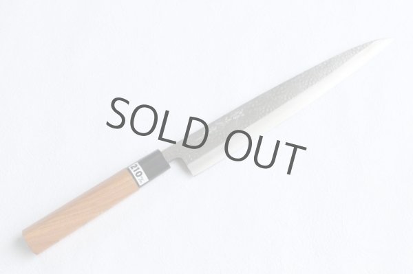 Photo2: Yasuhiko Fujiwara Silver-3 steel Japanese Yanagiba Sashimi knife 210mm (2)