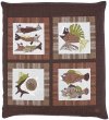 Photo2: Japanese floor pillow cushion cover zabuton cotton meisen fish 55 x 59cm (2)