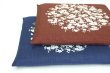 Photo3: Japanese floor pillow cushion cover zabuton cotton meisen flower 55 x 59cm (3)
