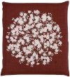 Photo2: Japanese floor pillow cushion cover zabuton cotton meisen flower 55 x 59cm (2)