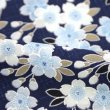 Photo4: Japanese floor pillow cushion cover zabuton cotton meisen flower 55 x 59cm (4)