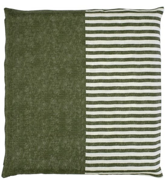 Photo2: Japanese floor pillow cushion cover zabuton cotton meisen striped 55 x 59cm (2)