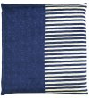 Photo1: Japanese floor pillow cushion cover zabuton cotton meisen striped 55 x 59cm (1)