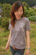 Photo2: Natural and Hand dyes Mitsuru unisexed T-shirt made in Japan spider's web (2)