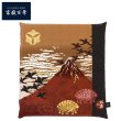 Photo2: Japanese floor pillow cushion cover zabuton cotton Hokusai Mt.Fuji 55 x 59cm (2)