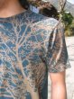 Photo2: Natural and Hand dyes Mitsuru unisexed T-shirt made in Japan tree indigo tanning (2)