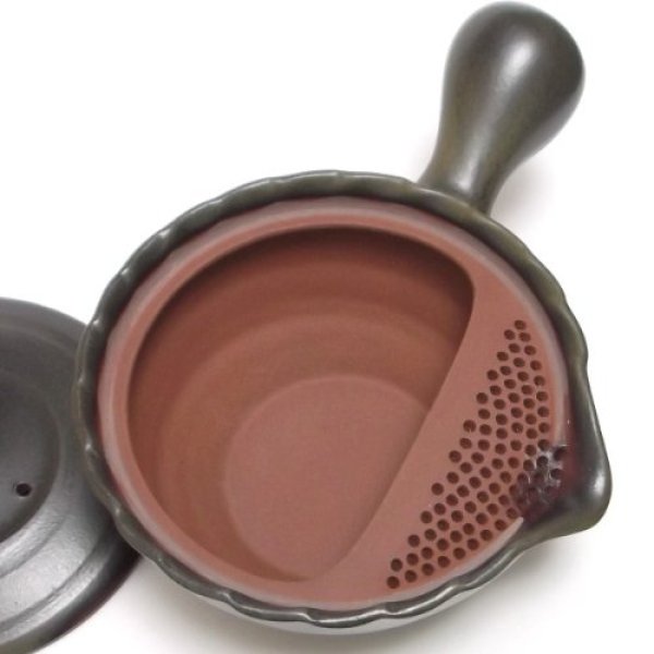 Photo1: Tokoname yaki ware Japanese tea pot Yatoya ceramic tea strainer 220ml (1)