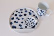 Photo20: Arita Porcelain dinnerware plate washi wamon indigo blue any type W22cm (20)