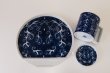 Photo17: Arita Porcelain dinnerware plate washi wamon indigo blue any type W22cm (17)