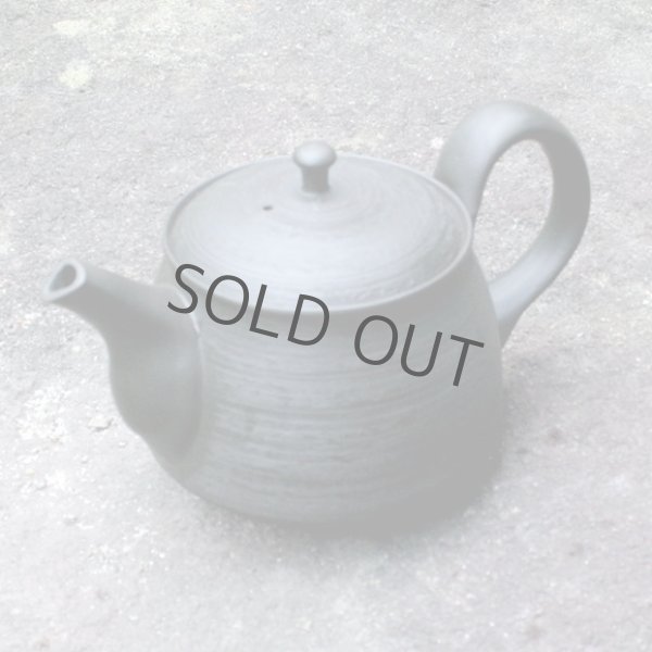 Photo10:  Tokoname Japanese tea pot Hokuryu ceramic tea strainer sendan black 280ml (10)