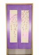 Photo3: Noren Japanese Curtain Doorway NM SD purple window sakura cherry 85 x 150 cm (3)