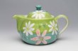 Photo5: Seto pottery Japanese tea pot koharu flower stainless tea strainer 500ml (5)