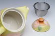 Photo5: Seto pottery Japanese tea pot koharu rose stainless tea strainer 500ml (5)