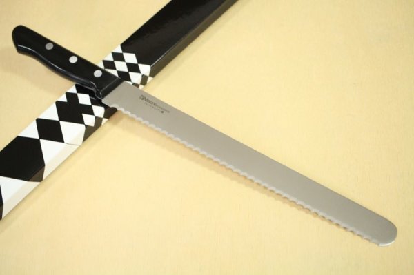 Photo1: Misono Molybdenum stainless Japanese kitchen Wave bread knife any size (1)