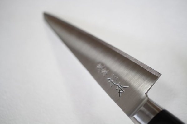Photo9: Tsukiji Sugimoto Tokyo hamono Japanese steel HM Honesuki Boning knife 140mm (9)