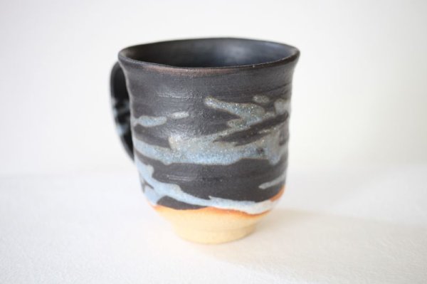 Photo6: Shigaraki ware Japanese pottery tea mug coffee cup akatsuki 400ml (6)