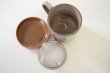 Photo10: Mino Japanese pottery mug tea coffee cup camellia with strainer and lids set of 2 (10)