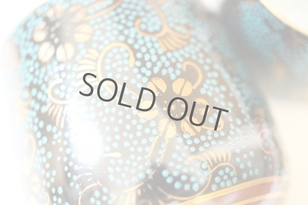 Photo2: Kutani porcelain Futatuki Yunomi kai blue gold aotibu Japanese tea cup (set of 2) (2)