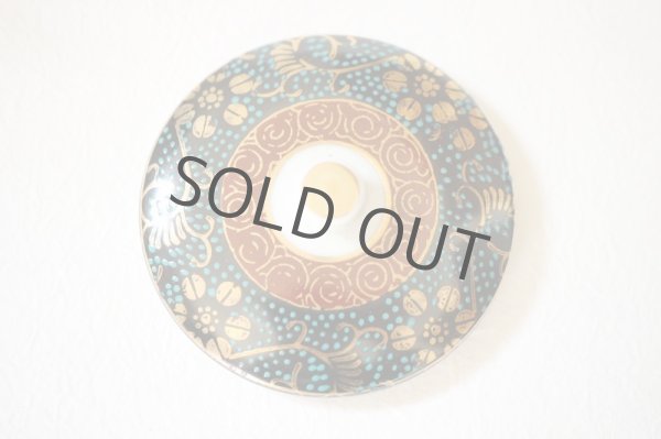 Photo5: Kutani porcelain Futatuki Yunomi kai blue gold aotibu Japanese tea cup (set of 2) (5)