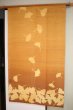 Photo6: Noren Mitsuru Japanese linen door curtain Kakishibu ginkgo 88 x 150cm (6)