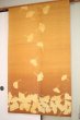 Photo3: Noren Mitsuru Japanese linen door curtain Kakishibu ginkgo 88 x 150cm (3)