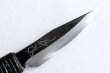 Photo11: Shokei Funaki Kurouchi white 2 steel Lacquer wisteria string cord handle Tanto Fixed Blade Knife 95mm (11)