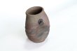 Photo8: Shigaraki pottery MG Japanese wall-hanging vase yohen wide mouth H12cm (8)
