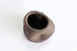Photo7: Shigaraki pottery MG Japanese wall-hanging vase yohen wide mouth H12cm (7)