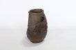 Photo10: Shigaraki pottery MG Japanese wall-hanging vase yohen wide mouth H12cm (10)