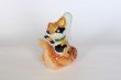 Photo8: Japanese Lucky Cat Kutani Porcelain Maneki Neko porgy Tai nori kenaga H15.5cm (8)