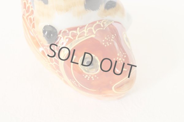 Photo4: Japanese Lucky Cat Kutani Porcelain Maneki Neko porgy Tai nori kenaga H15.5cm (4)