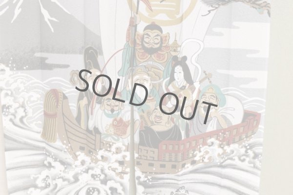 Photo9: Noren Japanese Curtain Doorway Room Divider woodblock print gems 85cm x 150cm (9)