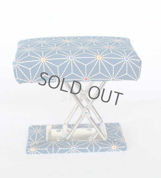 Photo5: kneel chair portable tea ceremony Adjustable Height Dutch blue (5)