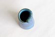 Photo6: Shigaraki Japanese pottery Vase small Turkeyblue H 15cm  (6)