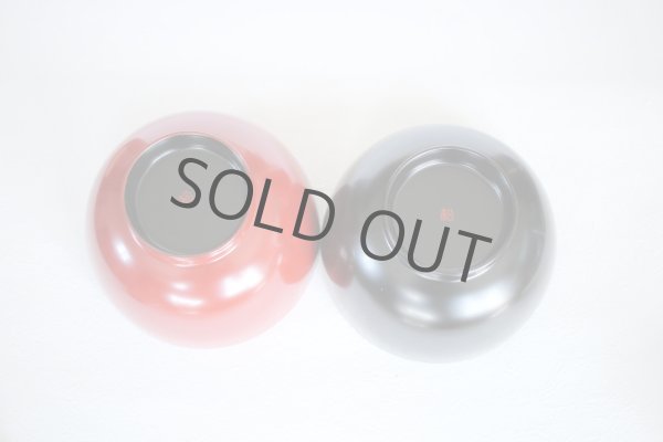 Photo4: Japanese Echizen Urushi lacquer soup bowl wan meotodonburi D13cm set of 2 (4)