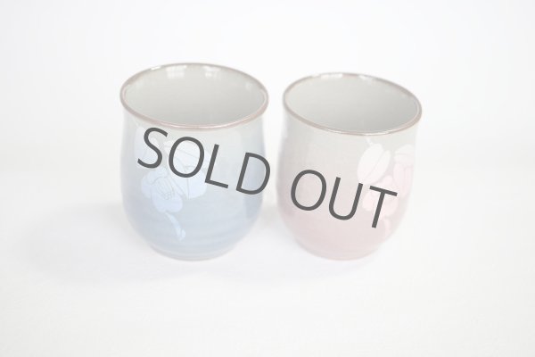 Photo4: Kutani Porcelain Japanese tea cups yon ginsai sanchabana (set of 2) (4)