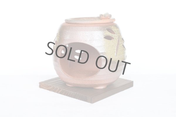 Photo9: Tokoname YT Japanese green tea aroma Incense Burner Sekiryu br dragonfly H11cm (9)