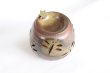 Photo2: Tokoname YT Japanese green tea aroma Incense Burner Sekiryu br dragonfly H11cm (2)