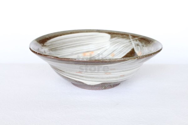 Photo6: Hagi ware Japanese bowls Deep mountains For stew W165mm set of 5 (6)