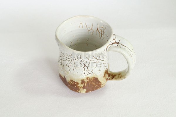 Photo6: Hagi ware Japanese pottery mug coffee tea cup Kashun yuki 280ml (6)