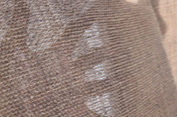 Photo4: Noren Mitsuru Japanese linen door curtain Kakishibu kawari dan 88 x 150cm (4)