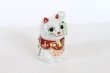 Photo10: Japanese Lucky Cat Kutani yaki ware Porcelain Maneki Neko nigo siro sakari pair (10)