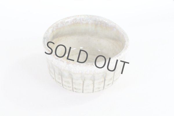 Photo6: Mino Japanese pottery tea ceremony matcha bowl sabi togusa carved line chawan (6)