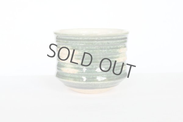 Photo2: Mino ware tea bowl Oribe Kezuri chawan Matcha Green Tea Japan (2)