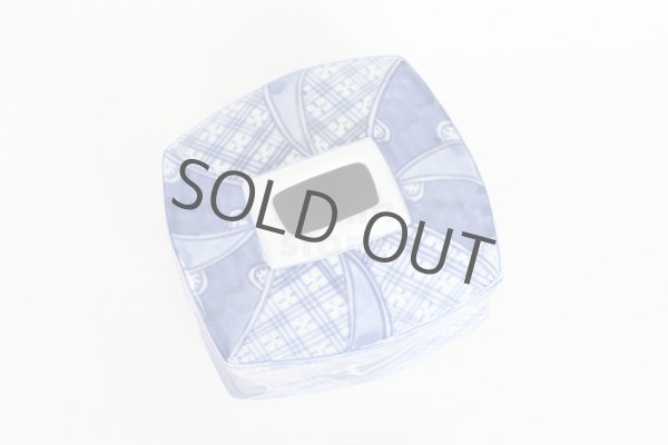 Photo5: Kutani porcelain flower vase single sometsuke shonzui blue H9.5cm (5)