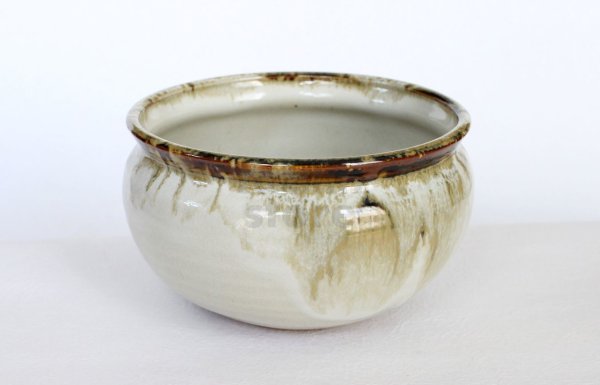 Photo1: Kiyomizu porcelain Japanese tea ceremony kensui tea bowl Sahei karatsu pottery (1)