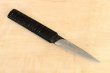 Photo1: Shokei Funaki hangetsu white 2 steel Lacquer wisteria string cord handle Tanto Fixed Blade Knife 85mm (1)