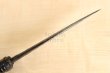 Photo7: Shokei Funaki hangetsu white 2 steel Lacquer wisteria string cord handle Tanto Fixed Blade Knife 85mm (7)